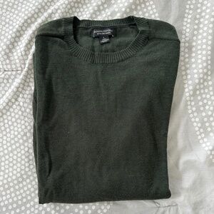Banana Republic 100% Merino Wool Forest Green Crewneck Sweater, Men's L